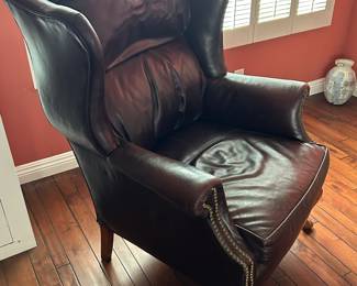 Sam Moore Fine Furniture leather chair.