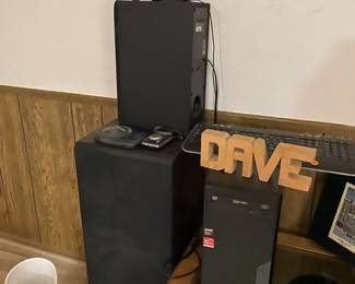 electronics and speakers