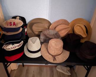 many hats including Western hats