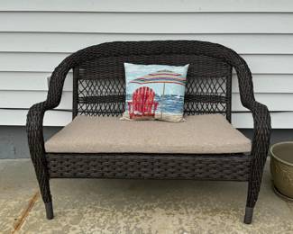 Wicker patio couch