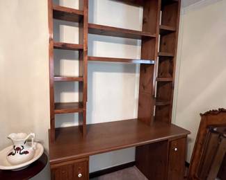 Beautiful solid wood desk with large hutch