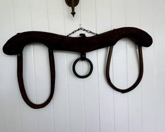 Oxen yoke wood wrought iron