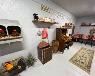 Lots of antique and vintage decor and furniture 