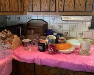 Cups, glasses , putcher