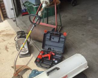 Roller, ready heater, trimmer, tools