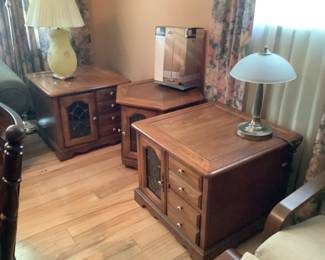 Three matching oak nightstands…presale $45 each