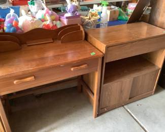 Small desk…presale $55,  tv cabinet presale $30