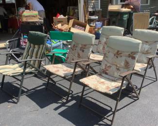 Set of four yard folding chairs…$35.  Plus other outdoor chairs