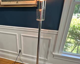 Modani modern chrome and glass floor lamp