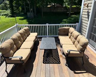 Cast aluminum lounge set