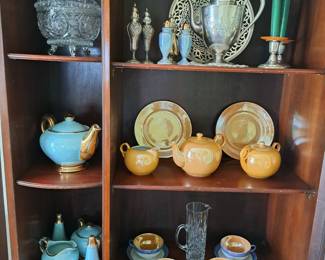 IRRIDESCENT TEA SETS, SILVER PLATE