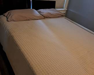 QUEEN BED WITH MATTRESS AND FRAME