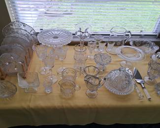 NICE VARIETY OF CUT GLASS AND CRYSTAL 