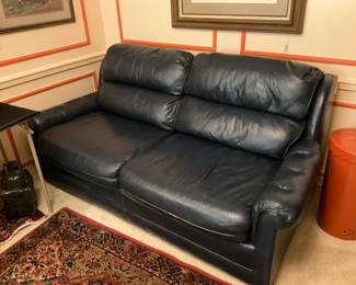 Leather love seat