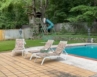 Pool-side lounge chairs