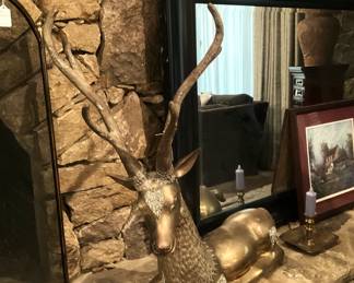 Large brass impala/ gazelle/ antelope/deer ???