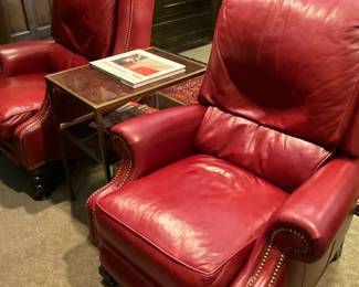 Red leather recliners