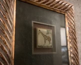 More framed art - giraffe