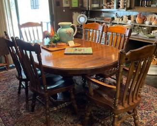 Sturdy dining table and chairs