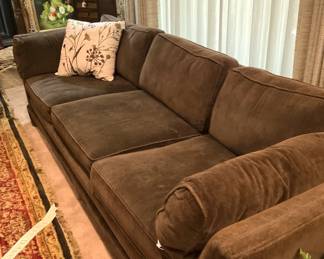 One of two long sofas