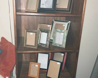 Bookshelf and frames
