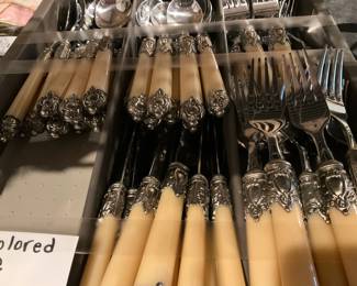 Ivory colored flatware - 58 pieces