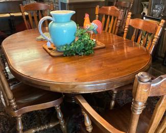 Sturdy dining table and chairs