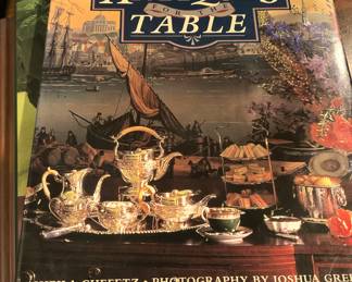 One of many coffee table books - "Antique Table" by Sheila Chefetz