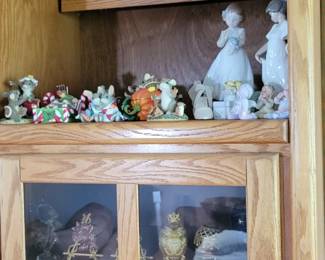 Figurines including Lladros, eggs, etc