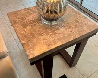 marble like end table $80