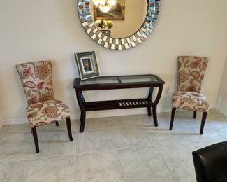 Paisley side chairs (2) for $60