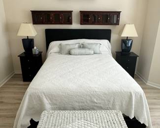 Wood Wall Shelves $40 each Bedroom Set $400 Mattress $300 Lamps (2) for $80