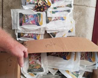 Pokemon rack packs $12-$15 a pack since they will be hot items, hundreds of packs