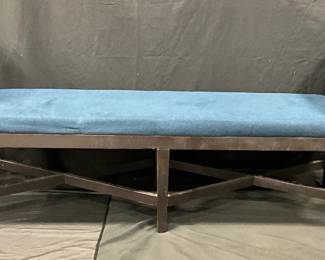 Blue Padded Bench