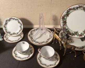 2 Person Christmas China Set