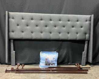 Gray Tufted Headboard