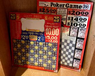 Vintage Punch Board Gambling Old Stock, unused