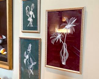 Vintage Czech handmade Bobbin Lace Wall Art