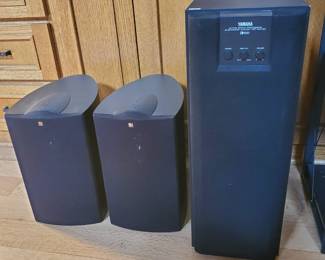 Pair of Kef SP3500 iQ3 speakers / Yamaha powered sub-woofer