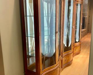 3 separate units - Thomasville Bogart 2-piece Touch light Curio Cabinets