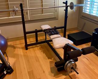 Weight Bench (Barbell sold as a set with the weights)