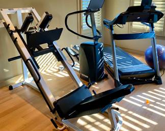Nordic Track Treadmill, Stair Step Machine, Leg Press/Hack Squat machine