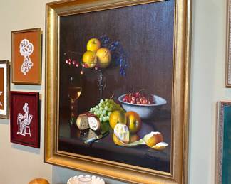 Still Life Oil on Canvas by Carlo Montesi