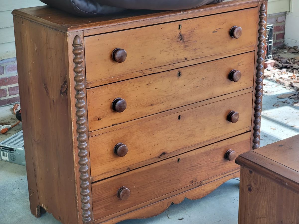 Four drawer antique chest