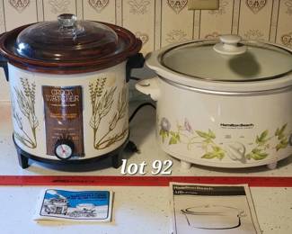 Crock pots, vintage has original box