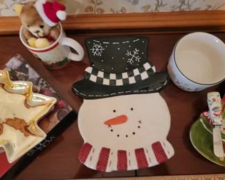 Christmas serving pieces