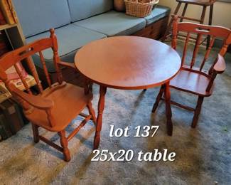 Child's table and chairs