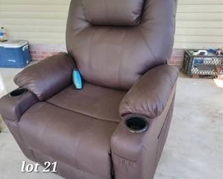 Power lift heated massage chair