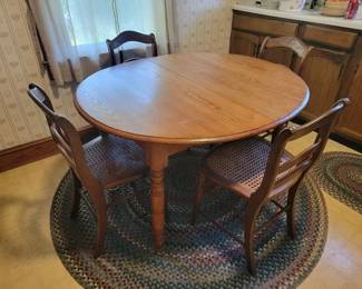 Vintage oak table and 4 chairs