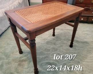 Vintage cane top bench